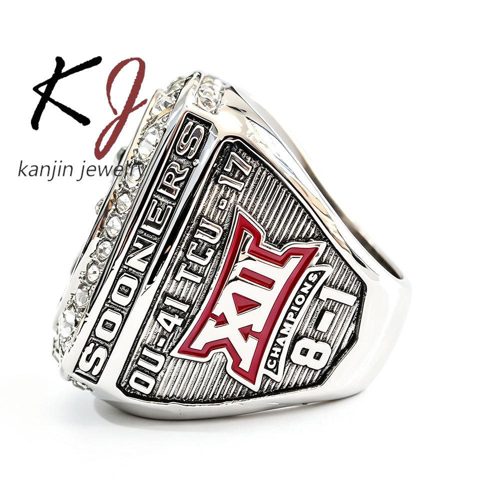 2017 Oklahoma Quick Foot Champions Ring 3 Consecutive Repeat Ring Football Memorial Version