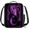 Purple Dragon Cooler Lunch Bag for Boy Girl, Insulated Large Leak Proof Lunch Tote Bag with Side Pockets and Strap for Work