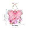 Pink Day Valentines Door Hanging Decor With Flowers Heart Design Party For
