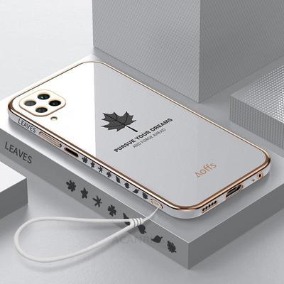 Роскошный чехол-ремешок с кленовым листом A 12 22 для Samsung Galaxy A12 A22 4g 5g A31 A03, силиконовый чехол с покрытием A03s Note 20 Ultra