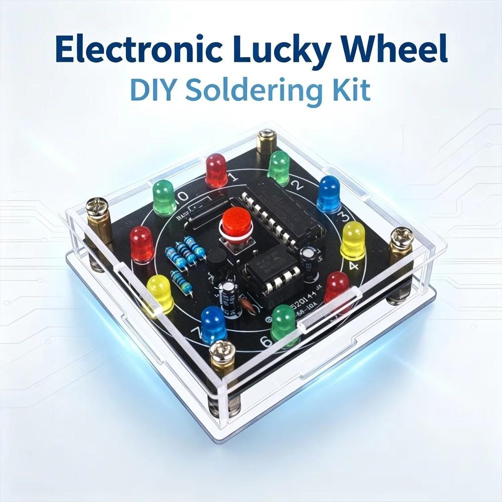 CD4017 DIY LED Light Lucky Wheel LED Rotating Flashing Circuit Beginner's Project