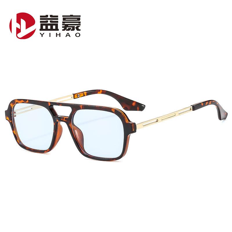 Double Beam Sun Glasses Fashion Sunglasses Outdoor Street Photography Decorative Glasses Trendy Women's Sunglasses