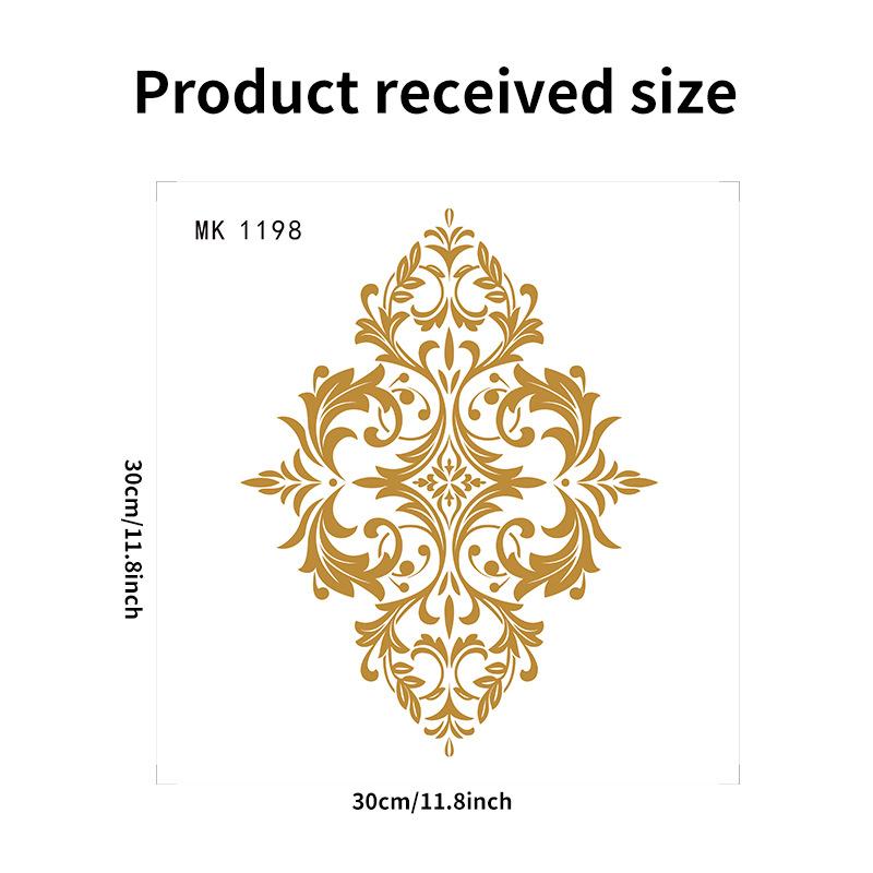 Наклейки на унитаз для ванной комнаты Современный минималистичный узор с золотыми цветами Самоклеящиеся картины для украшения ванной комнаты и гостиной