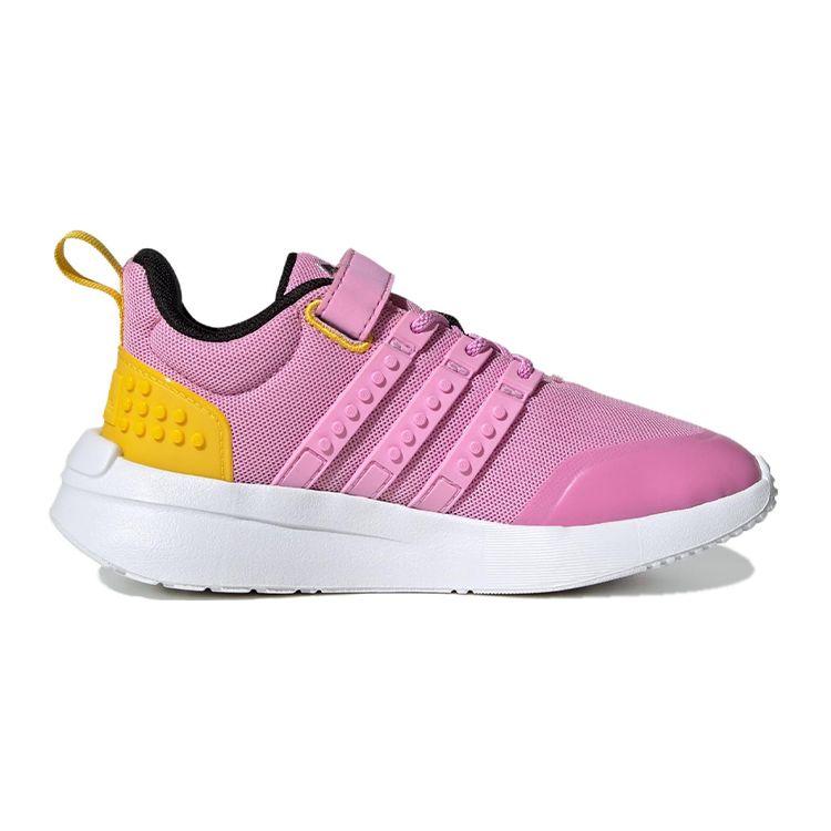 Adidas Lego X  Neo Racer TR21 Mesh Comfortable Versatile Durable Low-Top Kids Running Shoes Kids Sneaker Pink Yellow ID7366