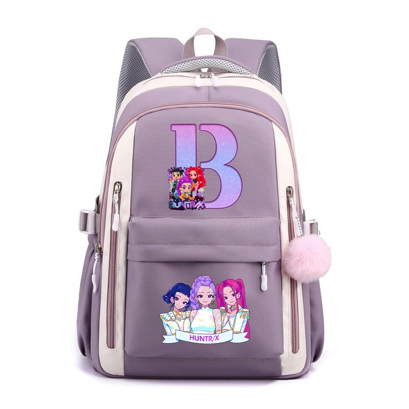 Korean Version Of Small Fresh Animation Cartoon Letter Printing Backpack College Style Male And Female Versatile Student Schoolbag