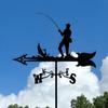 Weather Vane, Vintage ,Black Outdoor Weathervane Roof Vane for