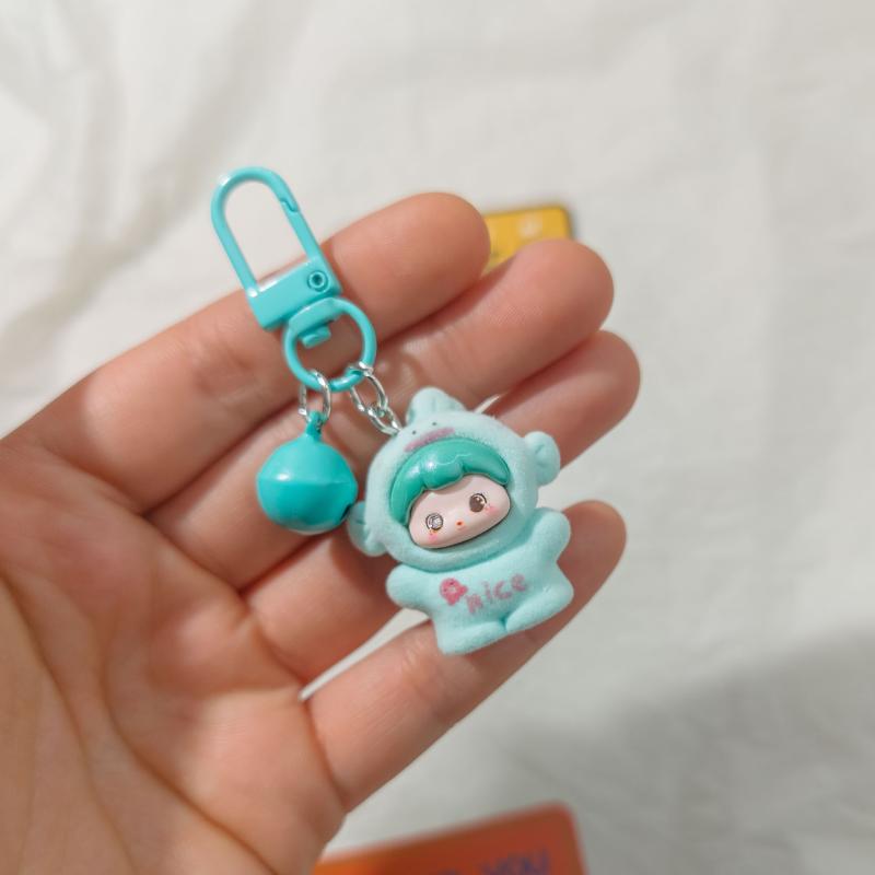 Мультяшный Милый Объемный Брелок-Подвеска в виде Куклы из Смолы, Шарм для Сумки, Кольцо для Ключей от Машины, Изысканные Аксессуары для Украшения Рюкзака, Подарок