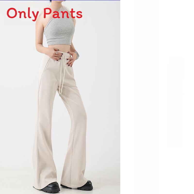 Womens High Waist Relaxed Cotton Casual Pants With Pockets For Spring Autumn Wear