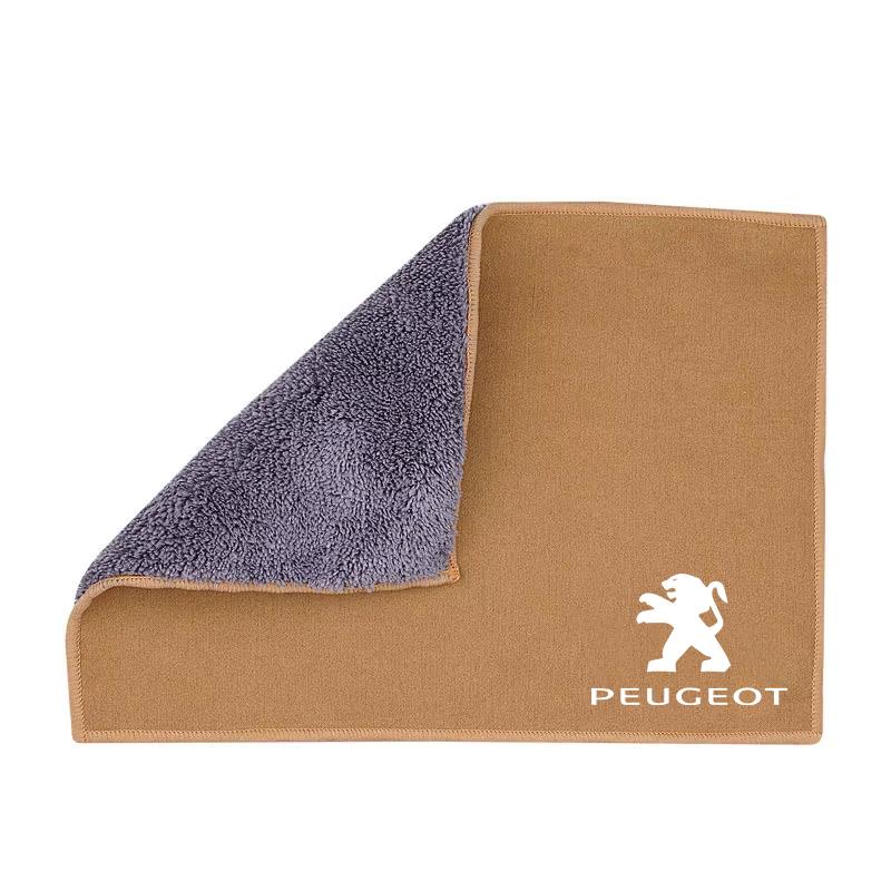 Microfiber Towel Car Cleaning Care Accessories For Peugeot 206 307 308 207 3008 208 407 508 2008 5008 301 406 408 607 4008