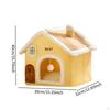 Cat House Activity Center Small Pet Shelter Washable Thickened Cushion Playing Hut Winter Cave