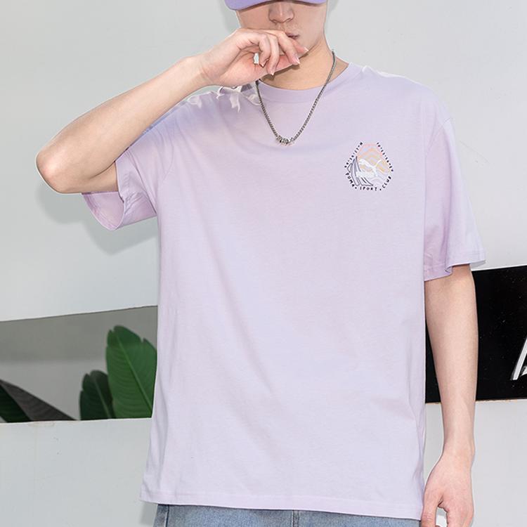 Puma Ess+ Animal Sports Casual Breathable Crew Neck Short Sleeve T-Shirt Men Tops Light-Purple 535384-17XY/215057742