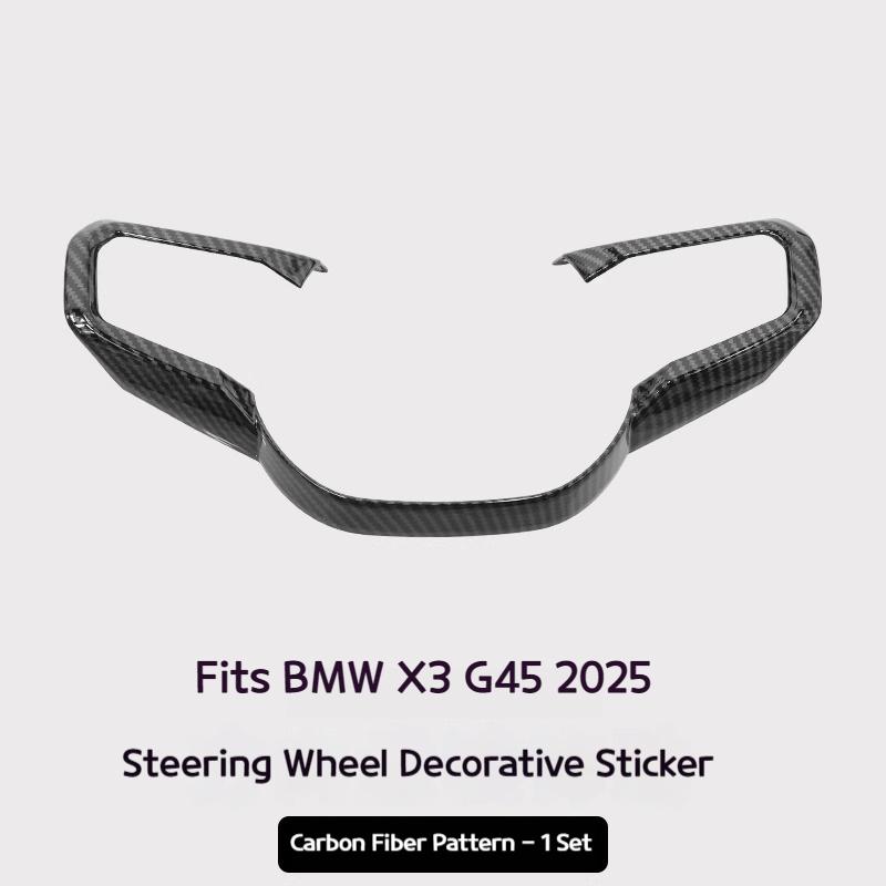 For BMW 5 series i5 X3 G45 G60 2024-2025 ABS Carbon fiber steering wheel decorative frame interior decoration items accessories