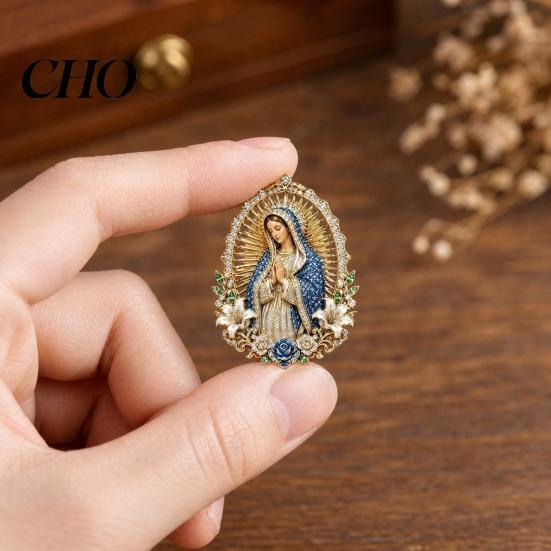 Sacred Heart Enamel Pin of Jesus Brooch, Christian Confirmation with Jewelry Finish, Religious Gift for Women Men Devotional Keepsake Of Brooch