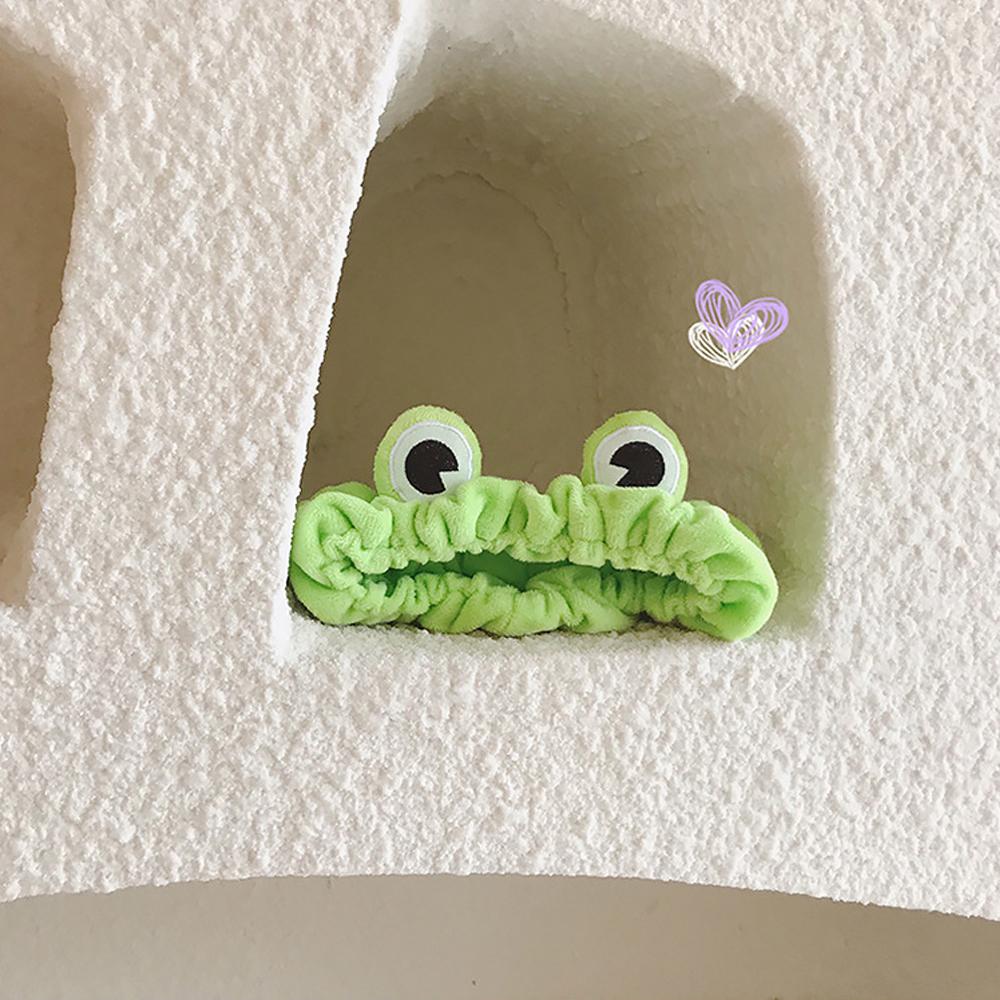Girls Wide-brimmed Elastic Skincare Hair Band Makeup Headband Washing Face Hairband Funny Frog