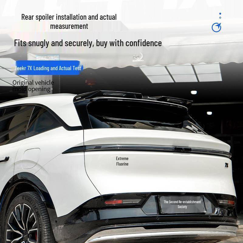 Zeekr 7X Rear Spoiler: Sporty Black MC Style Diffuser Wing