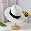 Летние панамские шляпы для женщин и мужчин, соломенная шляпа с защитой от солнца, пляжная дорожная кепка с защитой от ультрафиолета