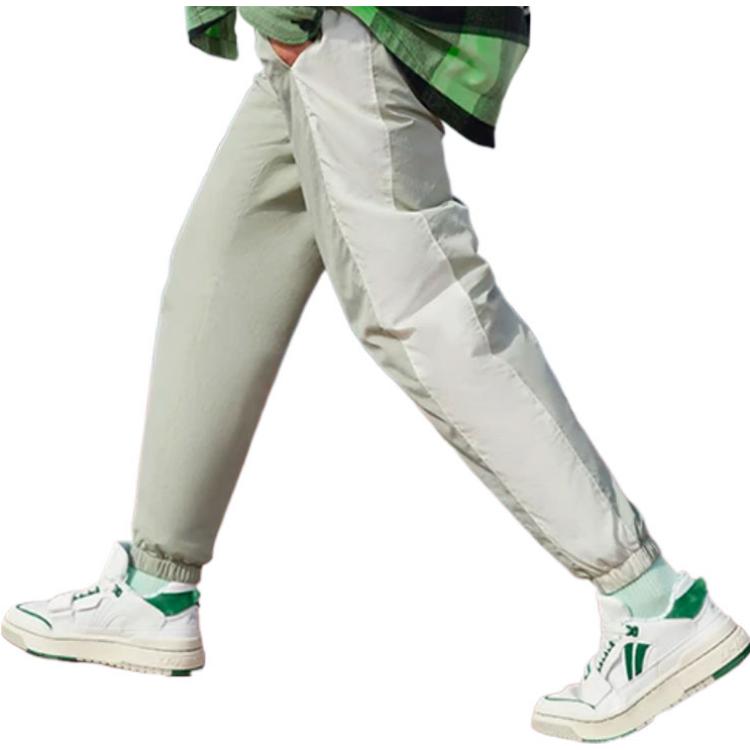 Li Ning Badfive Блочный цвет Принт с буквами Свободные Спортивные Длинные Брюки Женские низы Пустынно-зеленый AYKS362-1