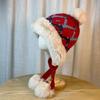 Rabbit Fur Hat for Women In Autumn and Winter Korean Style All Match Warm Ear Protection Hat Large Hat Circumference Makes Face Smaller