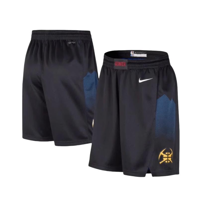 NBA Nuggets men's basketball pants Jokic Murray city edition nba Sports training and competition shorts, heat-sealed version
