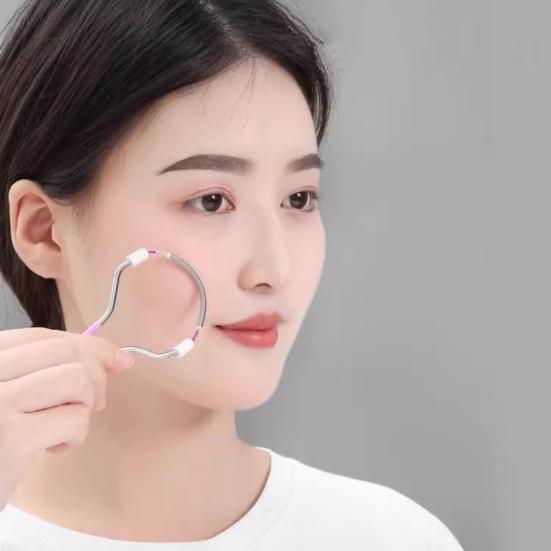 Удаление волос на лице ручной пружинный эпилятор для женщин инструмент для удаления волос на щеках шее верхней губе и подбородке