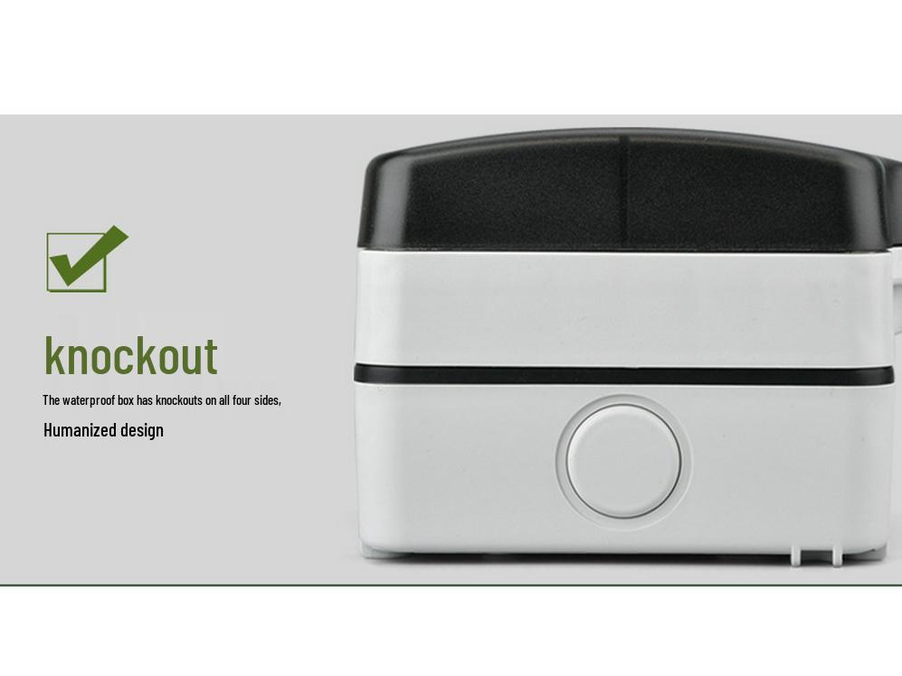 British Outdoor Waterproof IP66 Socket, European/German Standard Waterproof Box