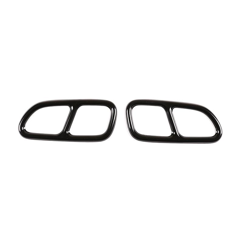 For Mercedes Benz CLA C117 SLK 2009-2016 Car Tail Throat Decor Frame Exhaust Pipe Trim Cover Stainless Steel Accessories 2 Pcs