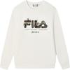 Fila X Rousseau Серия Наследие Модный Простой Удобный Свитшот с Круглым Вырезом Американский Свитшот Мужской свитшот Облако-Гриб-Белый F11M448219F-WT