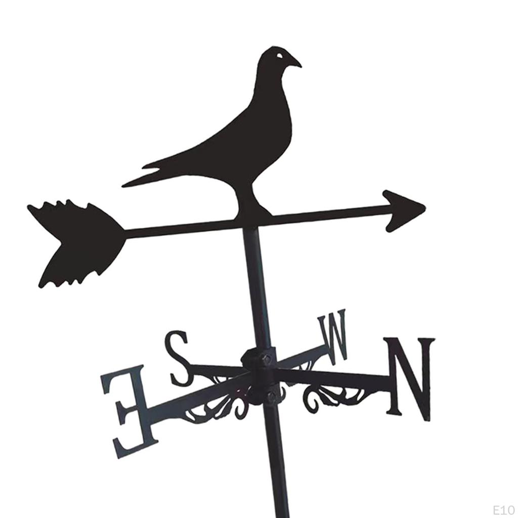 Черный флюгер из кованого железа, индикатор направления, сцена на ферме, классический флюгер для улицы