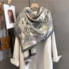 Travel Poncho Warm Cashmere Scarf Women  Luxury Thick Blanket Winter Bufanda Shawl Print New Wraps Pashmina Female Stoles