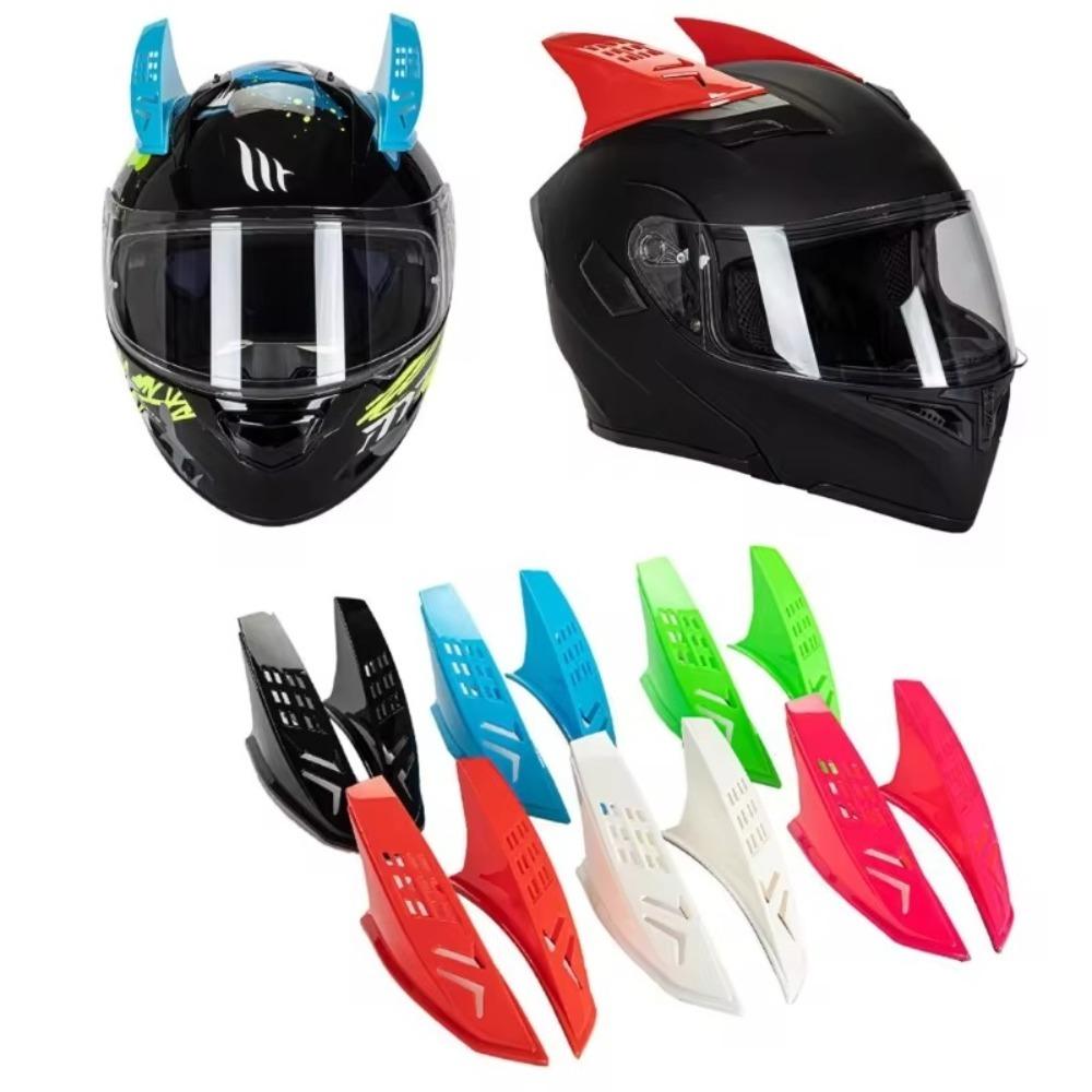 2 Pcs Plastic Motorcycle Helmet Horn Universal Self-adhesive Motocross Racing Mohawk Horns Durable Motorbike Bike Helmet Ears