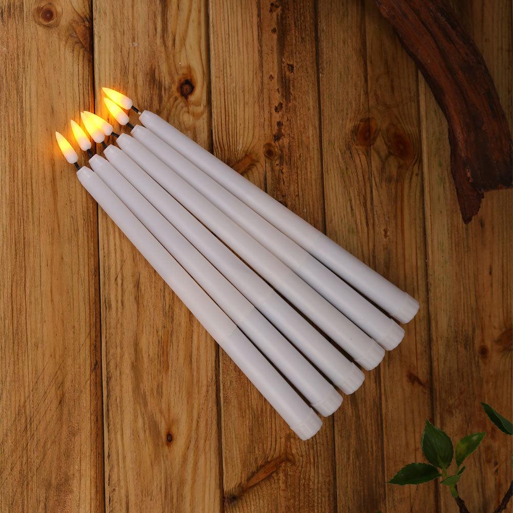 Christmas Led Long Candle Light Remote Control Flame Lamp Warm White Flameless Taper Candles For Party Table Decor