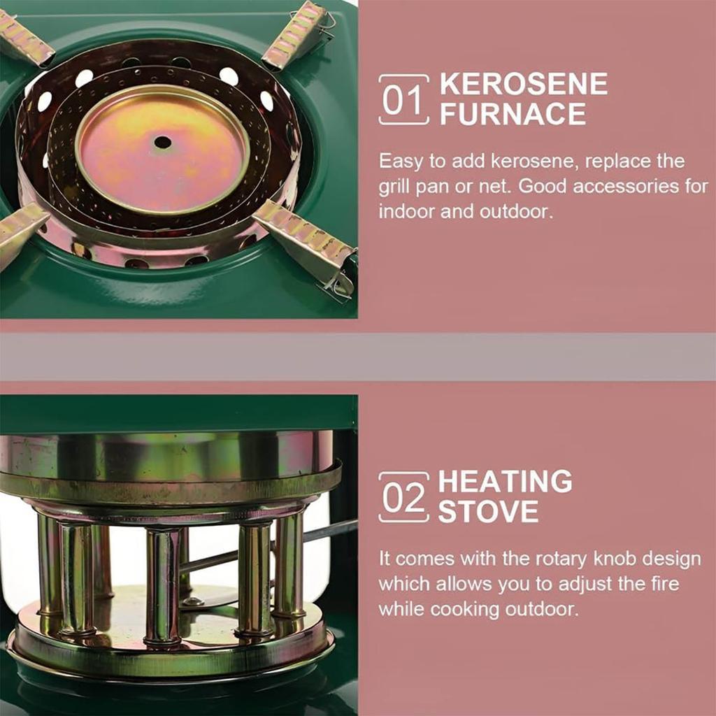 Kerosene Stove, Camping Picnic Stove, Portable Camping Kerosene Stove, Home Kerosene Burner, Outdoor Camping Cookware, For Heating Cooking Boilin