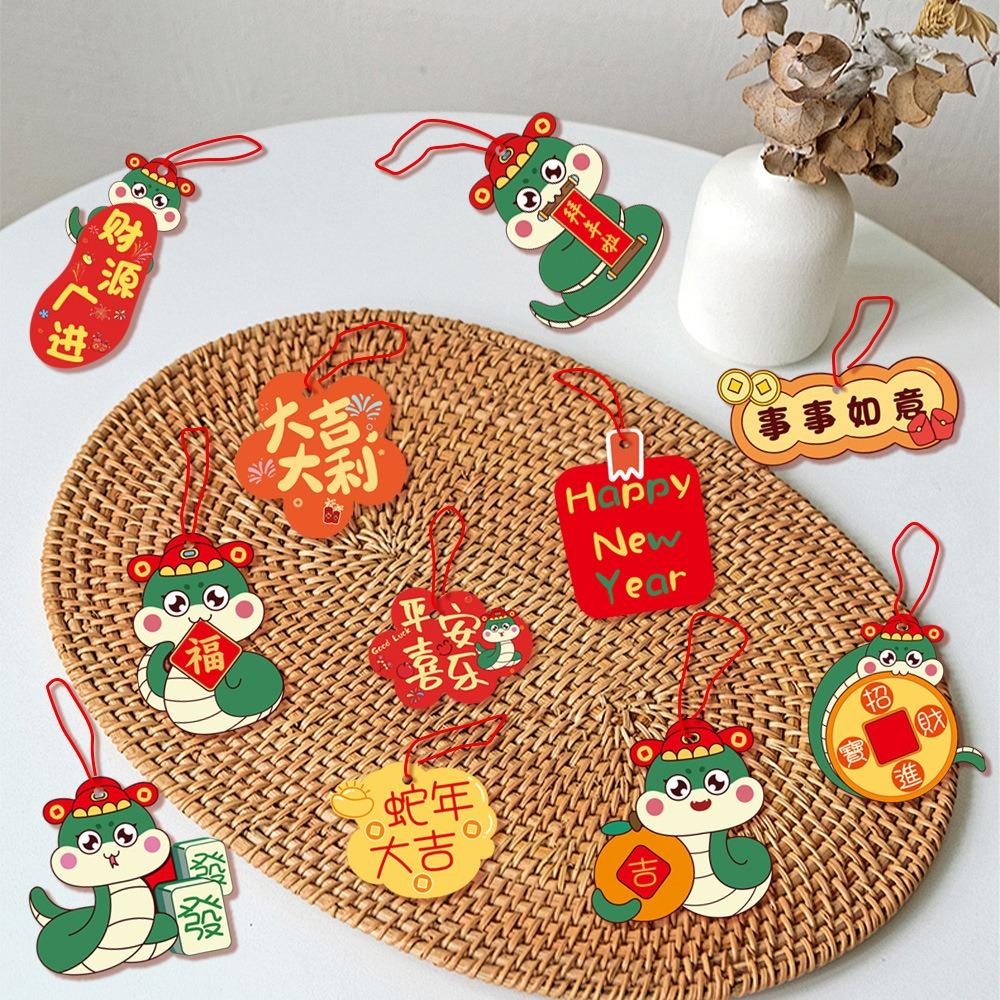 16/18 шт. Подвеска с благословением в виде китайского Нового года, горячая штамповка, подвесная открытка для растений в горшках, сад