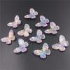 For Necklace Butterfly Beads Laser Colorful Fashion Jewelry Accessories 30 * 23mm DIY Handmade Material Bracelet Making Loose Beads 10pcs