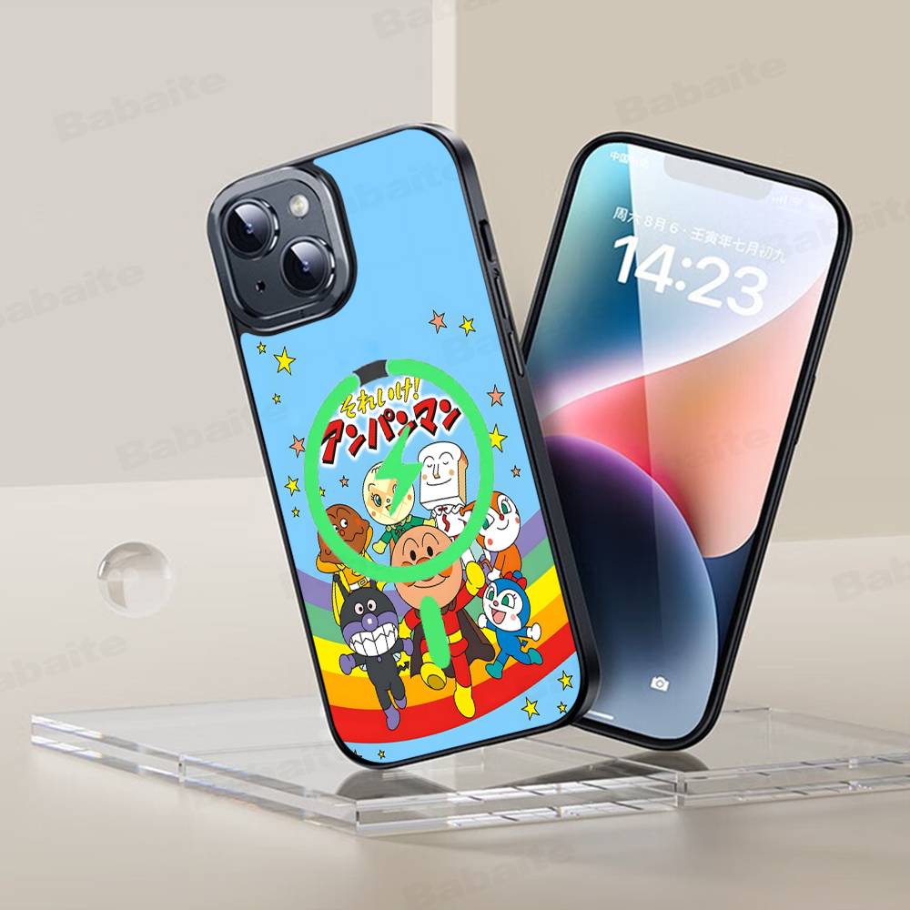 Fashion Anpanman Phone Case Phone Case For iPhone 16 14 13 12 11 15 Pro Max For Magsafe Magnetic Wireless Charging Cover