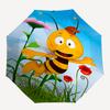 Bee Happy:Automatic Folding Umbrella with Poppy Design Perfect for Fans,Travelers,and Everyday Use!0104047a