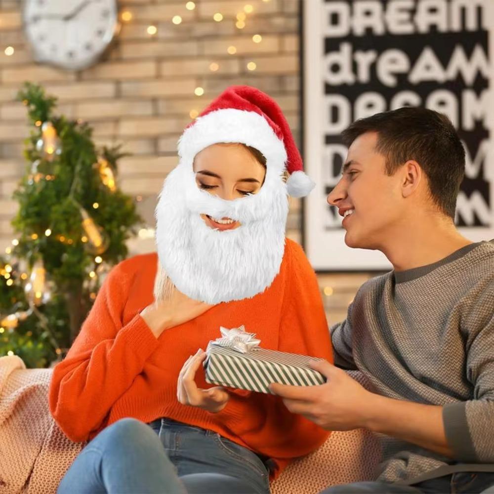 Costume Santa Hat and Beard Gift Cosplay Clothing New Year Red Christmas Santa Hats