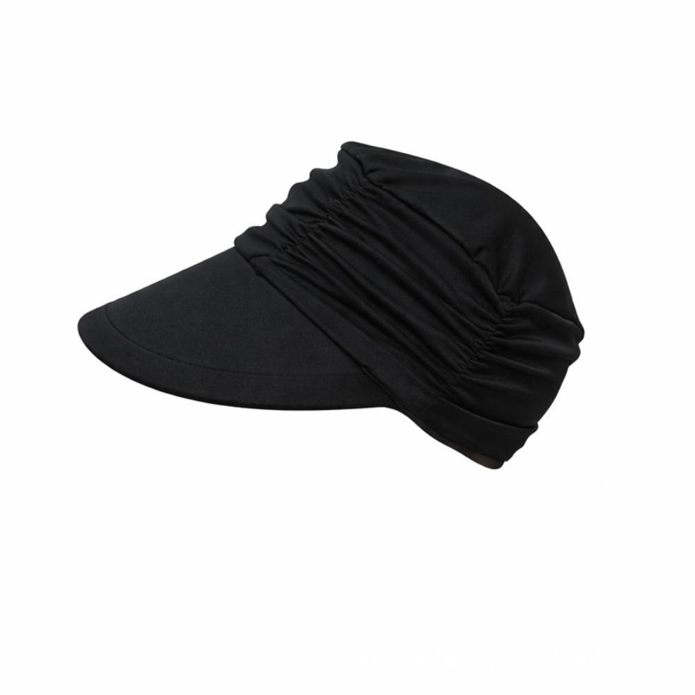Wide Brim Women Sun Hat UV Protection Elastic Fit Cooling Visor Cap Breathable Pleated Design Summer Baseball Cap Swimming