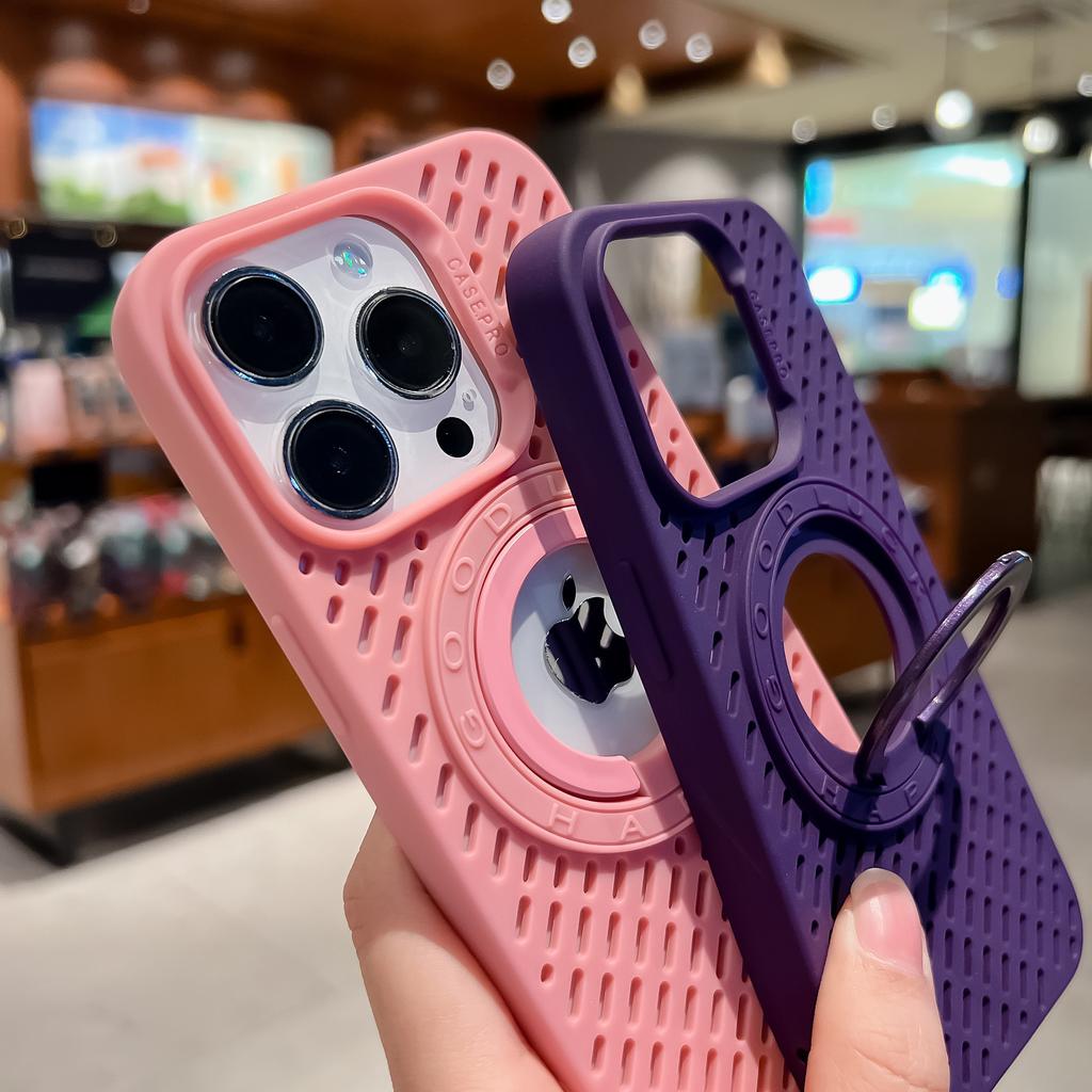 Чехол для телефона Mesh Heat Disipation подходит для iPhone16pro, защитного чехла Invisible Stand 13max Shell и программного обеспечения Apple 15