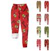 Women's Casual Fashion Home Print Velvet Sweatpants