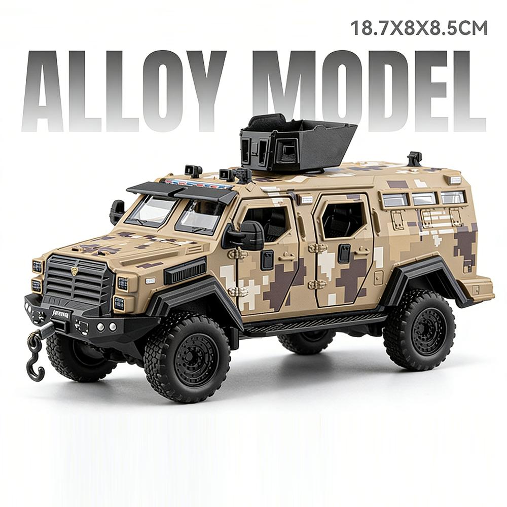 1:32 Sabertooth Alloy Diecast Police Car Model Toys Doors Opened with Sound Light Pull Back Miniature Vehices Boy Birthday Gifts