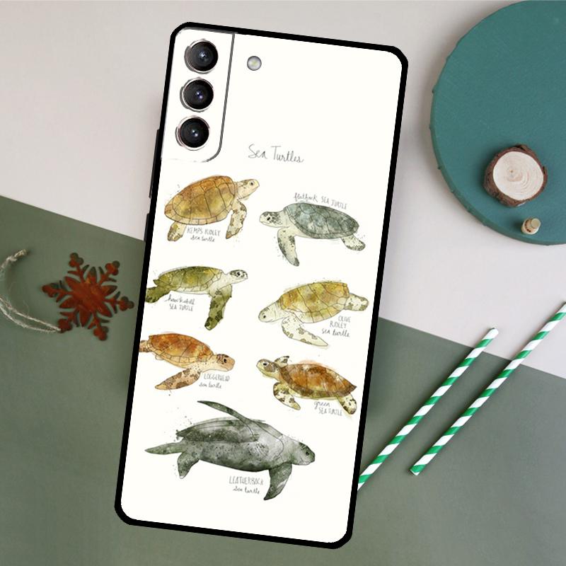 Чехол Морские Черепахи для Samsung Galaxy S23 S22 Ultra S20 S21 FE S8 S9 S10 Plus Note 10 20 Ultra Задняя крышка