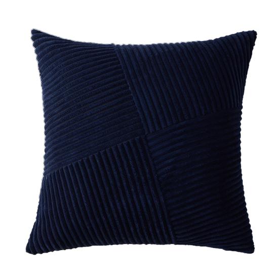 Бохо Текстурная Наволочка Вельветовая Полосатая Лоскутная Наволочка 18x18 Дюймов Рустикальная Наволочка для Фермерского Дома Дома Дивана Дивана Кровати Гостиной