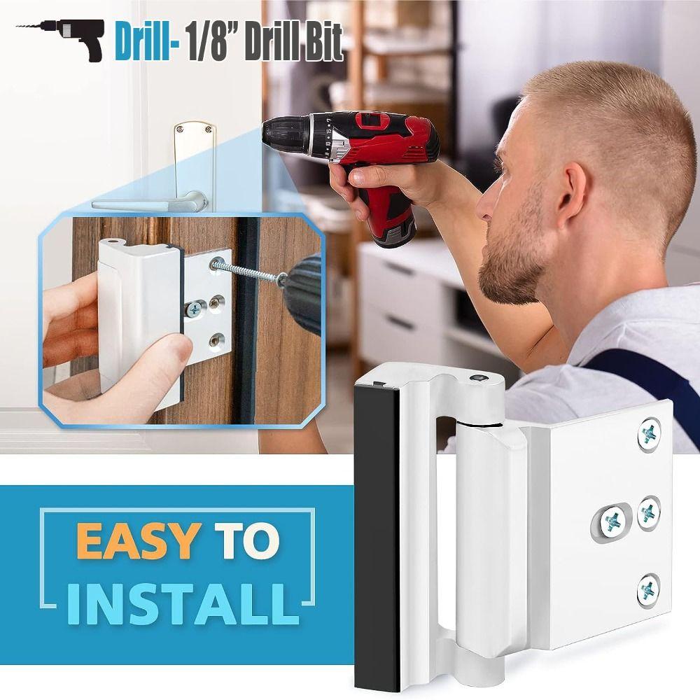 Easy to Install Anti-theft Door Lock Metal Construction Closet Lock Child Safety Lock  Closet Doors