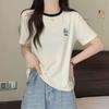 Navava Women Simple Embroidery ShorT Sleeve T shirT nT1666 1+1
