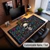 Skull Gothic Theme Custom Mouse Pad Personalized With Name Text Customized Desk Mat For Office Home Decor