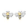New 925 Silver Bee Butterfly Pink Lily Lotus Earrings for Women Cherry Apple Strawberry Ear Studs Elegant Party Jewelry