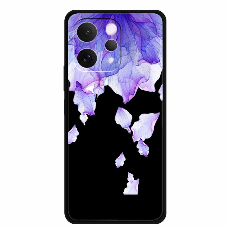 Coque For Vivo S50 V2528A Case 6.59" Black Silicone Case Cartoon Cat Shockproof Soft Back Cover For Vivo S50 5G 2025 Phone Case
