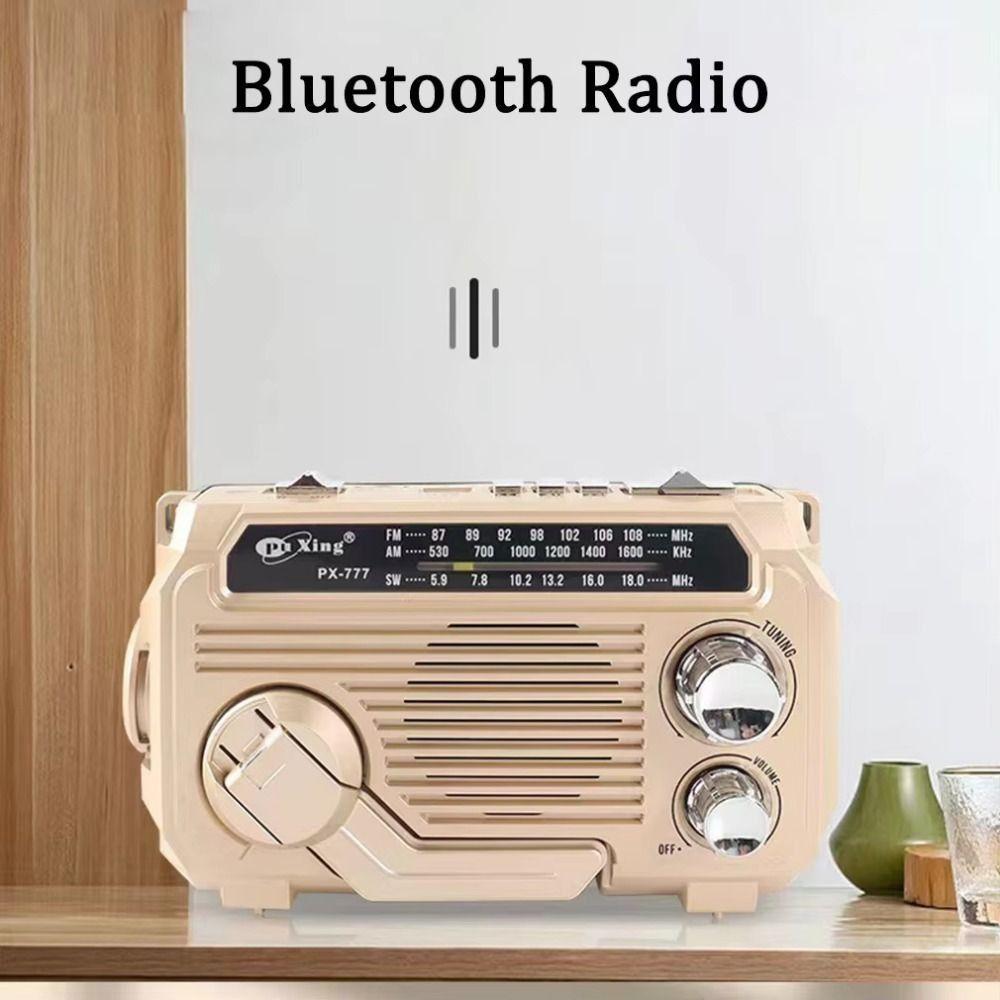 Hand Crank Charging Portable FM Radio High Sensitivity Bluetooth Speaker Emergency Preparedness