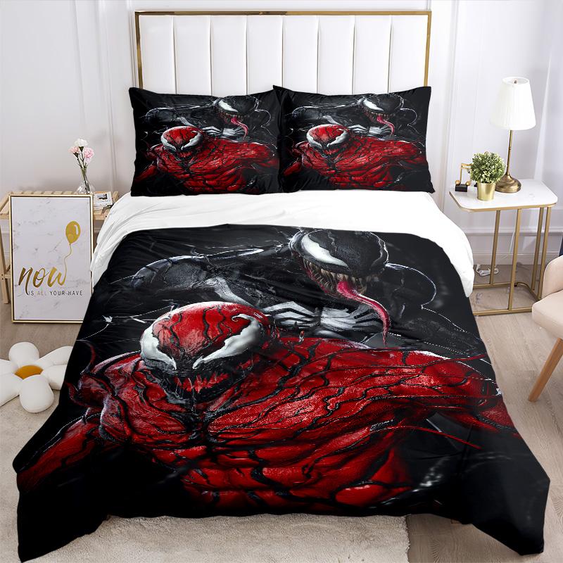 Venom Carnage Clash Print 3Pcs Bedding Setduvet Cover With 2 Bedropillowcase Home Birthday Gift